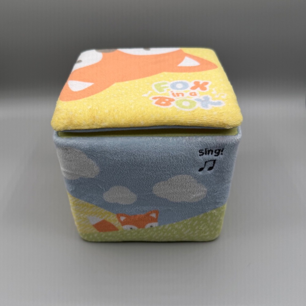 Baby GUND Fox in a Box Musical Plush Toy Interactive Soft Cube‎